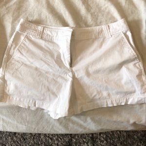 White chino shorts